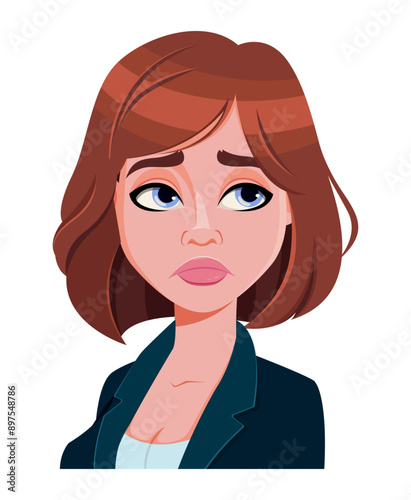 Face expression of beautiful woman
