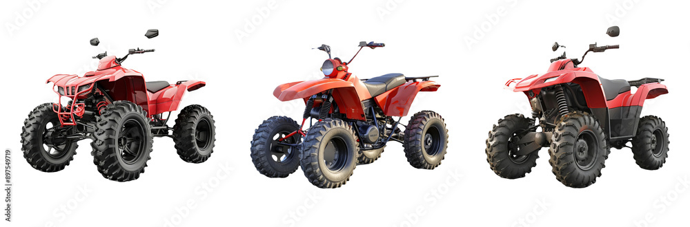 Quad ATV Bike Isolated on Transparent Background. Quad ATV Bike Isolated on Transparent Background.