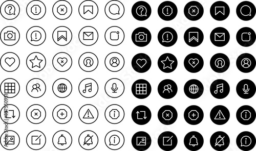 social media icon set.