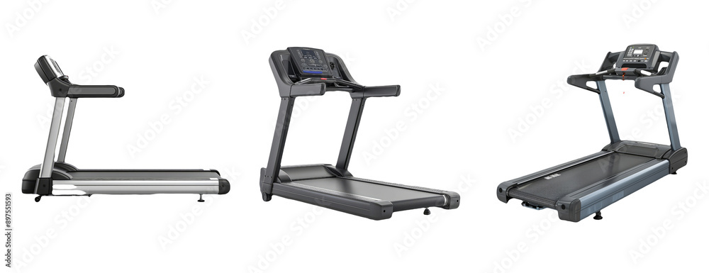 Treadmills for Home Gym Isolated on Transparent Background Treadmills for Home Gym Isolated on Transparent Background