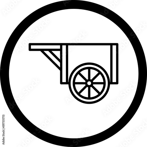 Wood Cart Icon Design