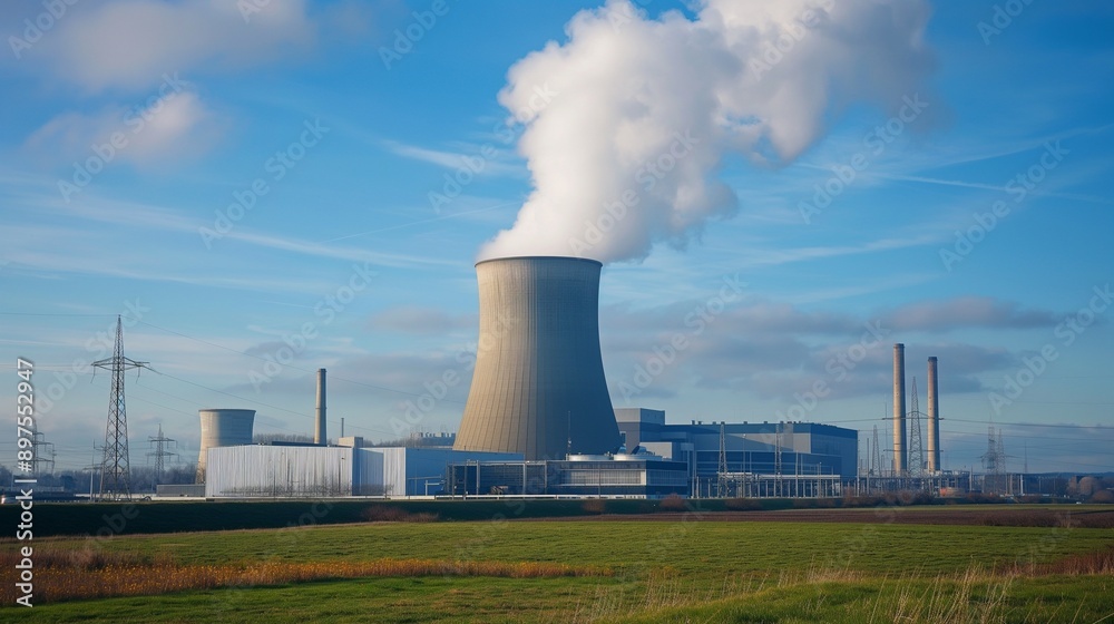nuclear power plant with a containment building housing a nuclear reactor nuclear power plant with a containment building housing a nuclear reactor