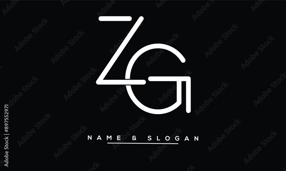 ZG, GZ, Z, G Abstract Letters Logo Monogram ZG, GZ, Z, G Abstract Letters Logo Monogram