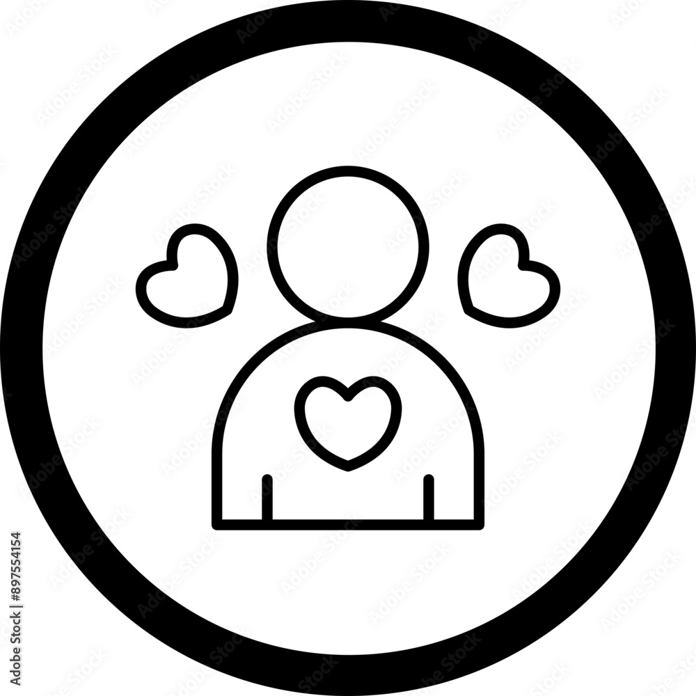 Self Love Vector Icon Design Self Love Vector Icon Design