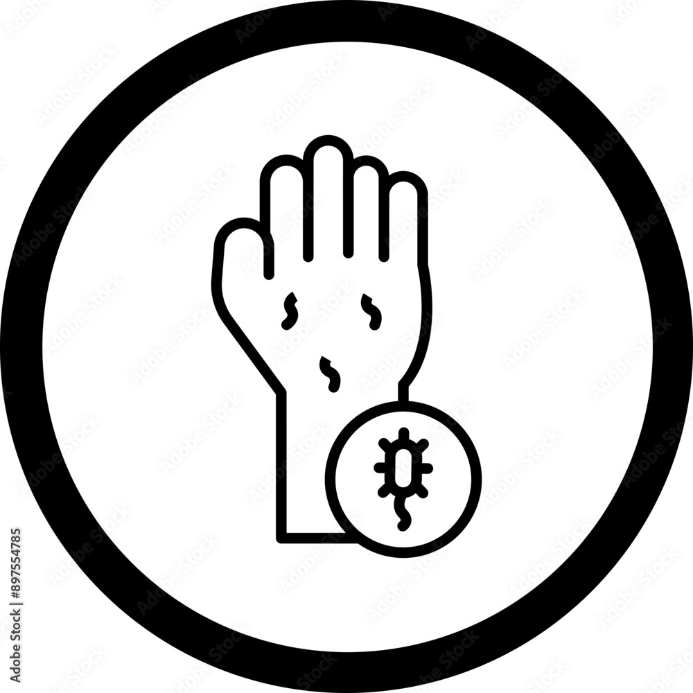 Obraz premium Hand Allergy Vector Icon Design