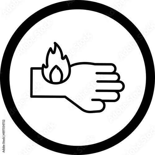 Flaming Skin Vector Icon Design