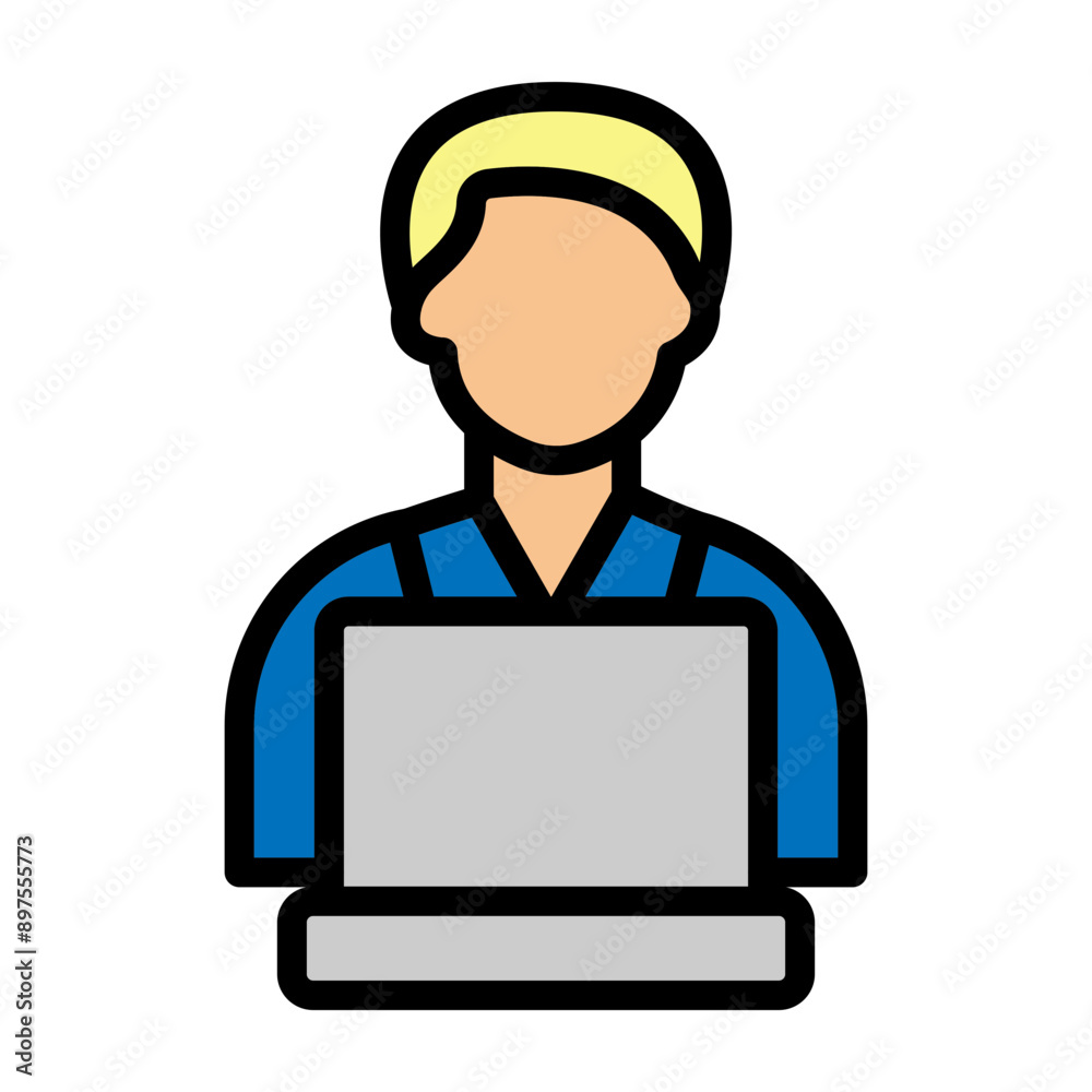 Employee Vector Filled Icon Design Employee Vector Filled Icon Design