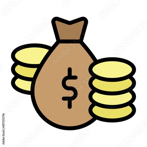 Income Vector Filled Icon Design