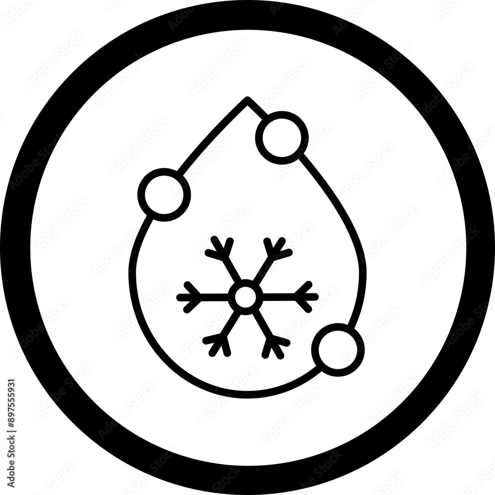 Snowflake Vector Icon Design