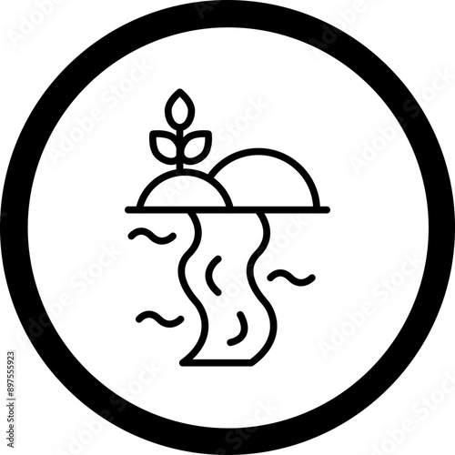 River Vector Icon Design