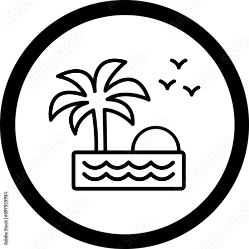 Oasis Vector Icon Design