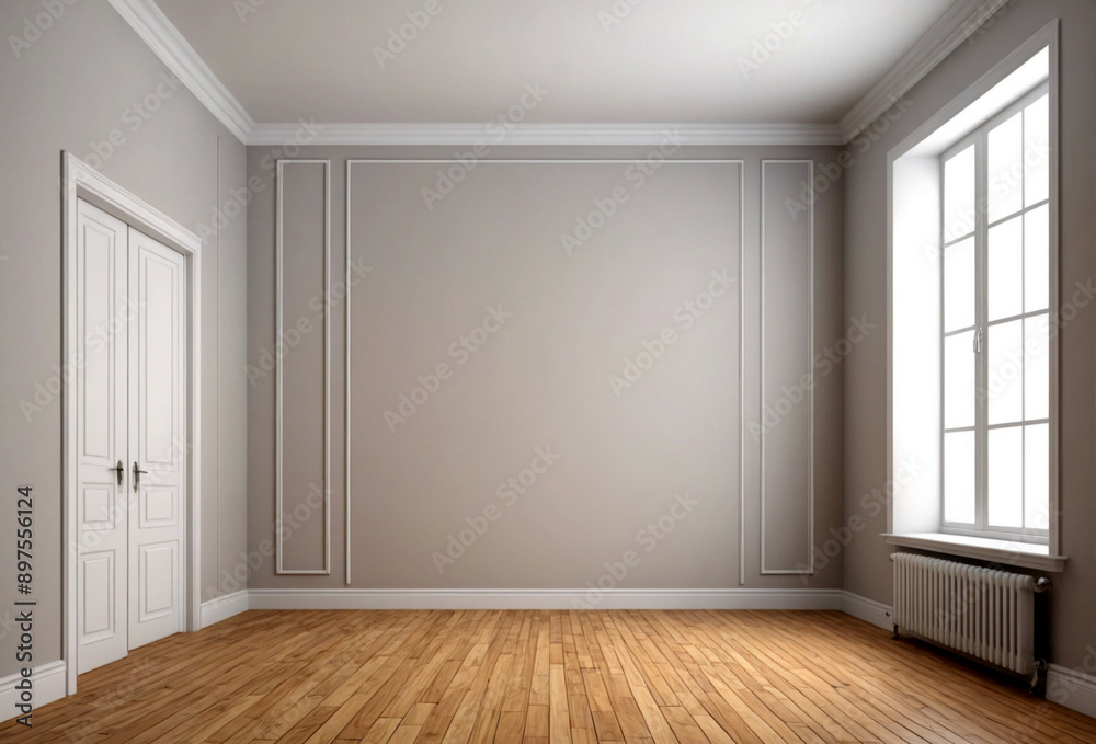 Fototapeta premium empty room with floor