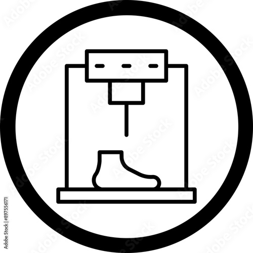 Manufacturing Shoes Icon Design