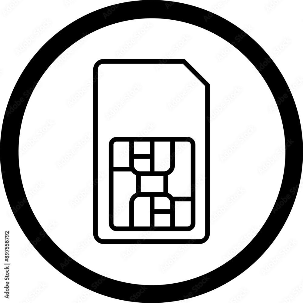 Fototapeta premium Sim Icon Design