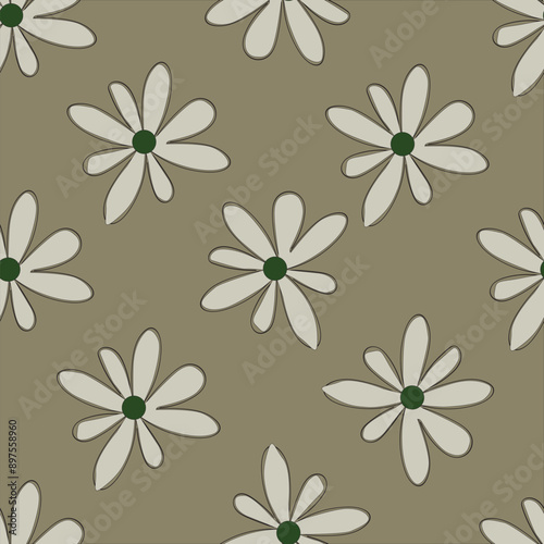 Elegance pink floral stems seamless pattern on a grey background. Vector hand drawn. Artistic, abstract flowers and tiny leaves, buds bells printing. Template for designs, fabric, fashion, textile
