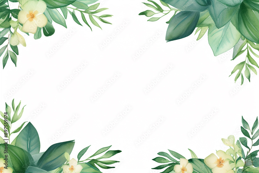 Obraz premium Artistic Watercolor Sunflower Symphony Botanical Watercolor Calla Lily Canopy