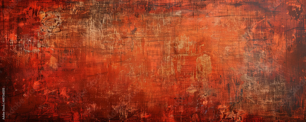 Obraz premium A dark orange background with a distressed texture, giving it a vintage and worn look that adds character and intrigue.