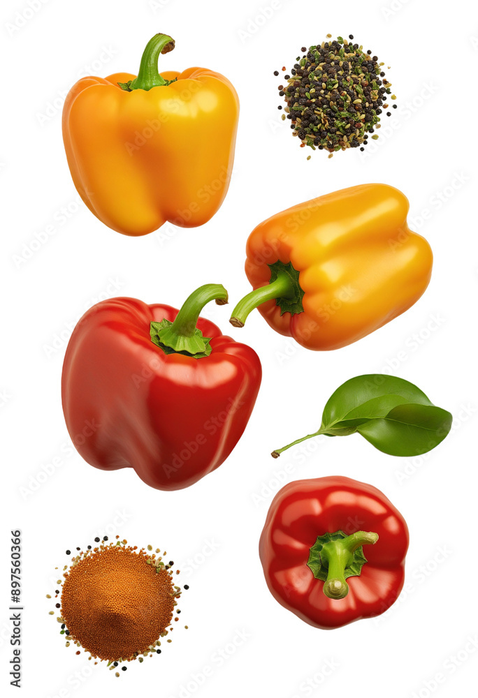 delicious Paprika isolated on white background delicious Paprika isolated on white background