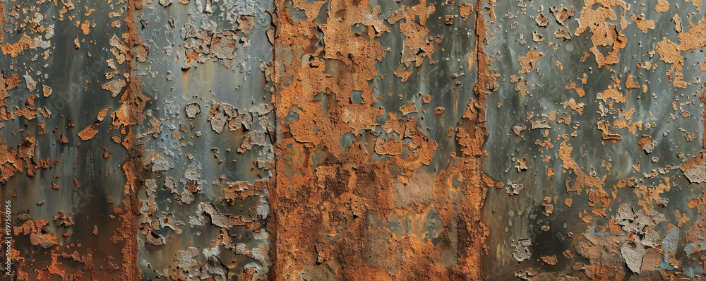 Rusted metal with flaking paint, capturing the raw and rugged textures that define a grunge style. Rusted metal with flaking paint, capturing the raw and rugged textures that define a grunge style.