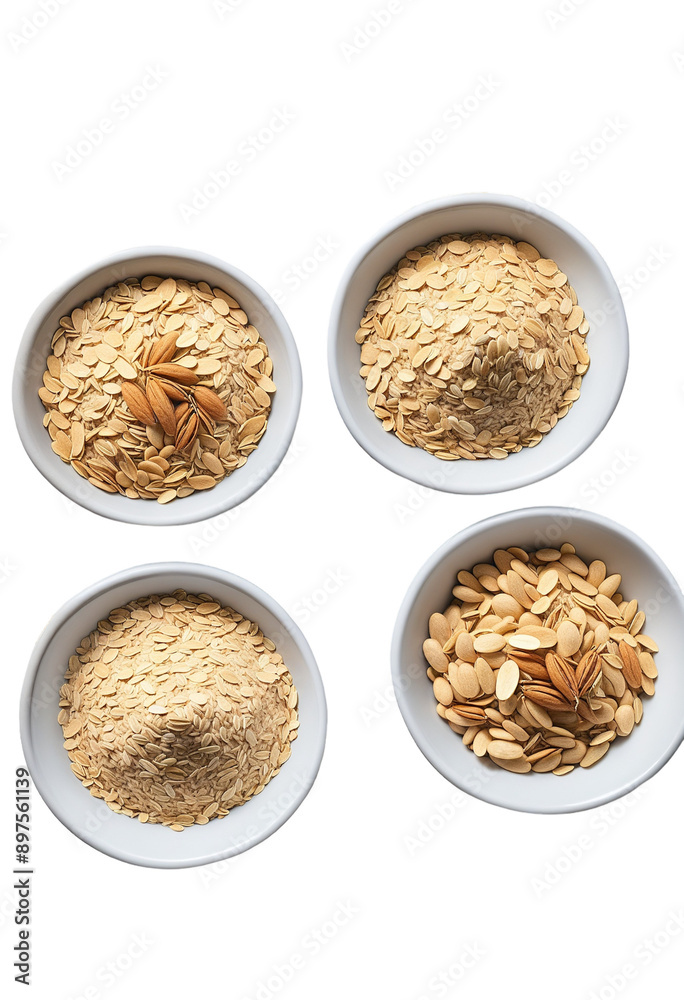 delicious Oats isolated on white background