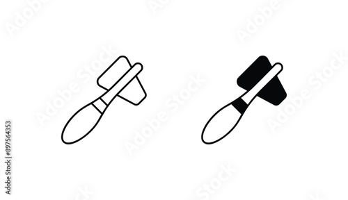 Reflex Hammer icon design with white background stock illustration