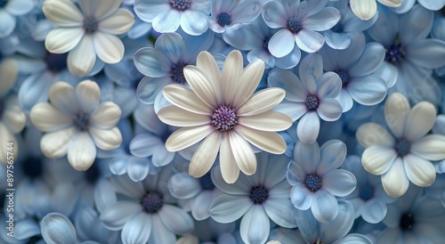 Light Blue Flowers Close Up