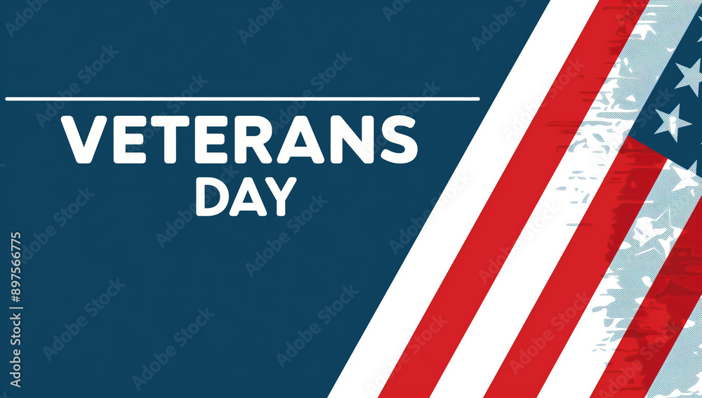 Fototapeta premium Banner of the United States of America Veterans Day background. Generative AI.