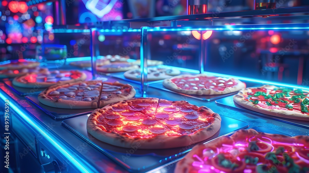 Neon Pizza Display Neon Pizza Display