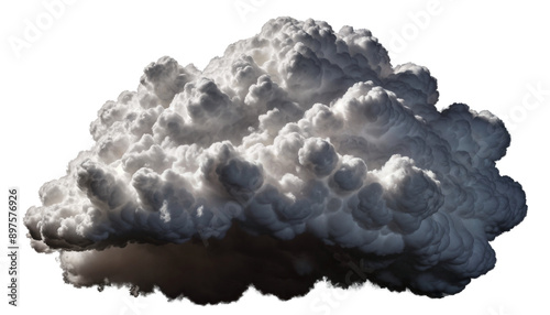 Dark storm cloud isolated on transparent background