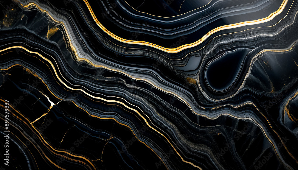 Flat lay surface of brushed Black Agate Slab texture background with space to copy, panoramic view Flat lay surface of brushed Black Agate Slab texture background with space to copy, panoramic view