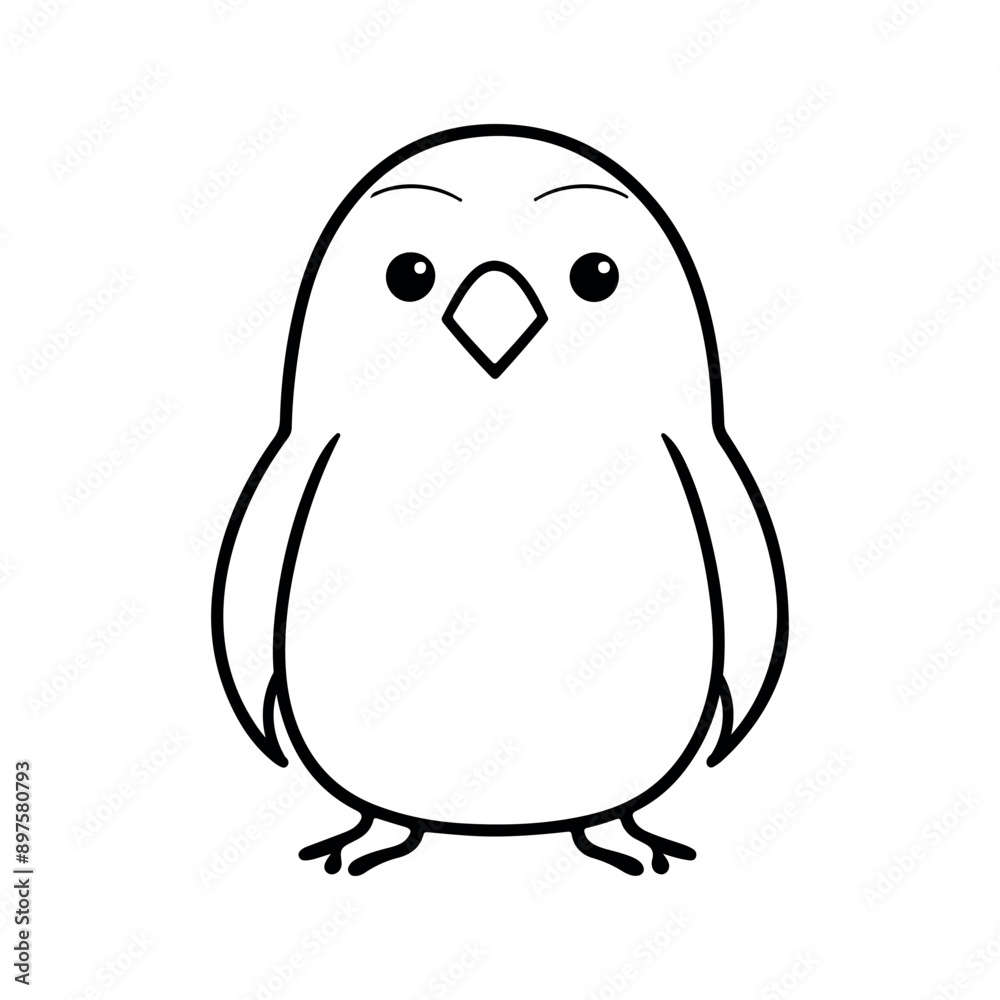 Penguin line art vector illustration Penguin line art vector illustration