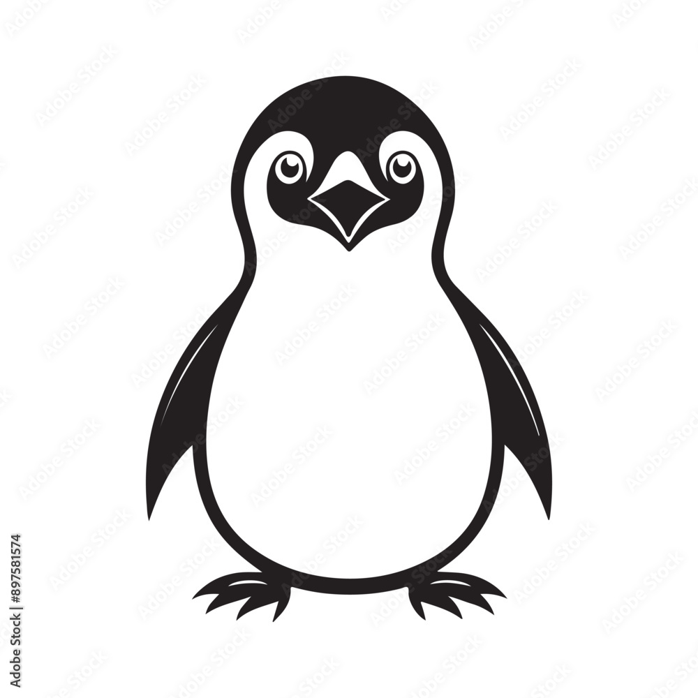 Penguin line art vector illustration Penguin line art vector illustration