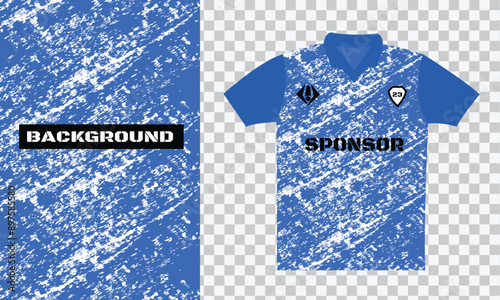 Blue and white sublimation jersey t shirt soccer player cycling cricket jersey 