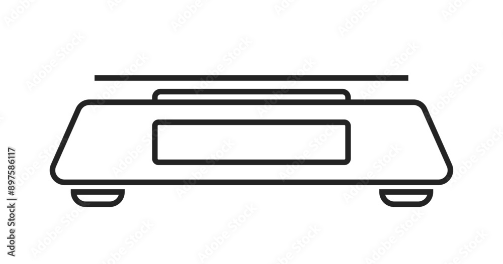 Scale kitchen line outline art icon vector graphic cut out illustration, food measure libra weigh thin stroke linear modern design image clip art Scale kitchen line outline art icon vector graphic cut out illustration, food measure libra weigh thin stroke linear modern design image clip art