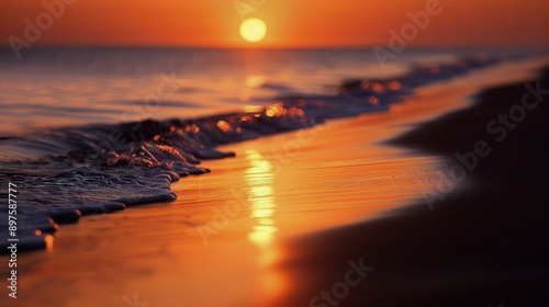 Sunset Over Ocean Beach