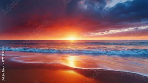Sunset Over Ocean Beach