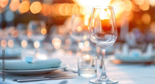 Wine Glasses on a Tabletop