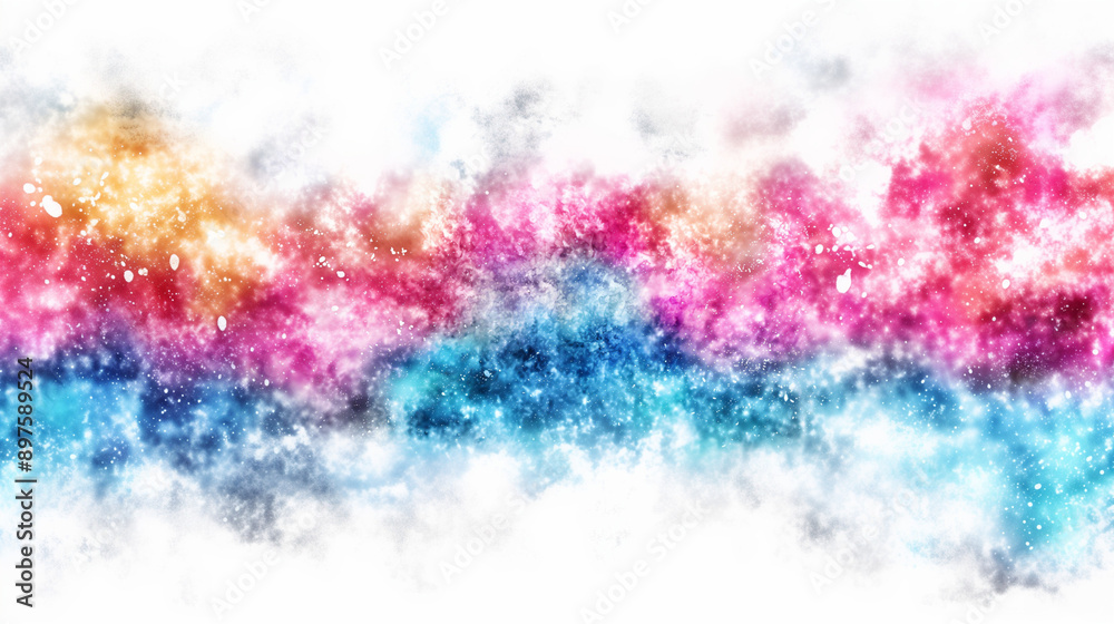 Fototapeta premium abstract gentle watercolor background; blue and pink waves of colors; 
