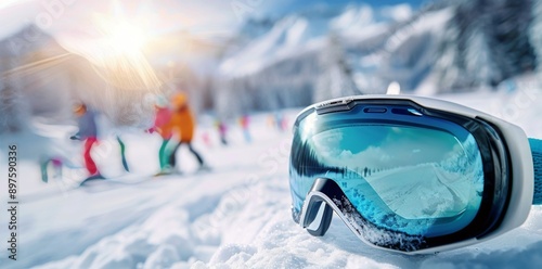 Skier Looking Down Snowy Slope