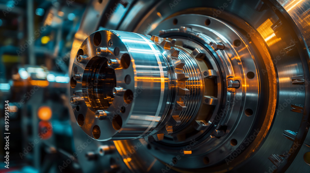 Cinematic shot of a close up engine parts Cinematic shot of a close up engine parts
