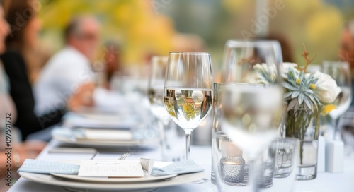 Outdoor Wedding Reception Table Setting