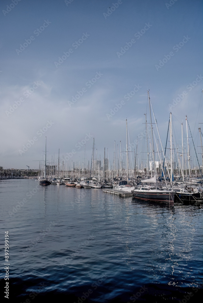 View of the Barcelona dock from La Barceloneta View of the Barcelona dock from La Barceloneta