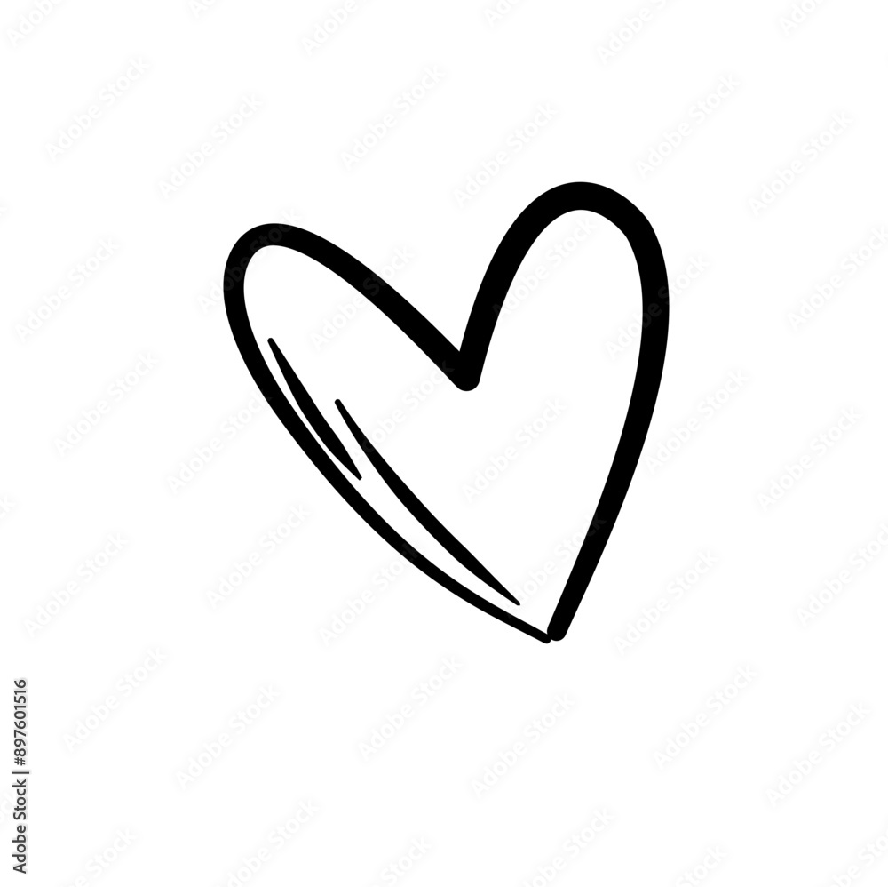 Hand drawn heart symbol vector illustration Hand drawn heart symbol vector illustration