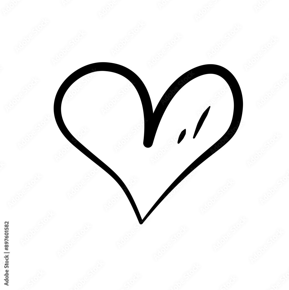 Hand drawn heart symbol vector illustration Hand drawn heart symbol vector illustration