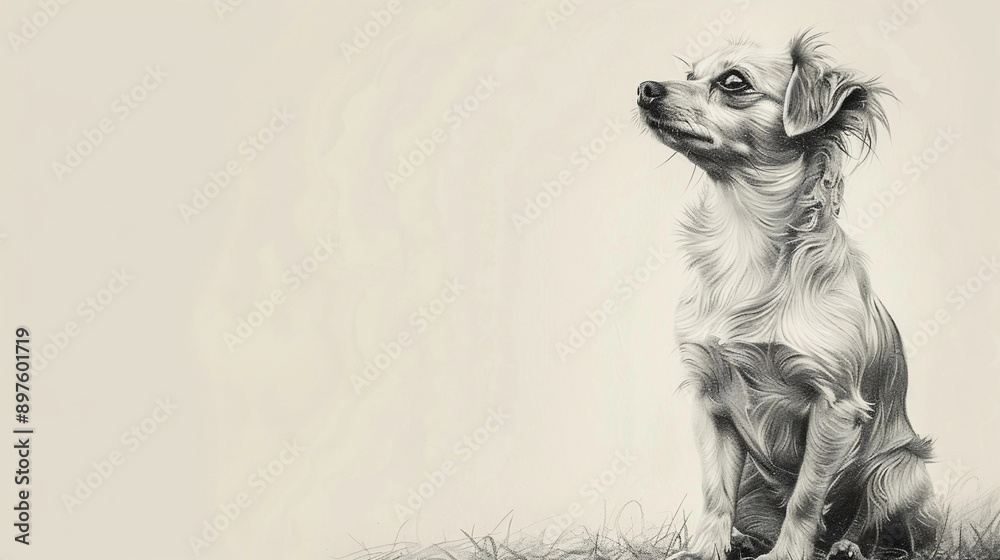 Obraz premium Elegant Portrait of a Small Dog