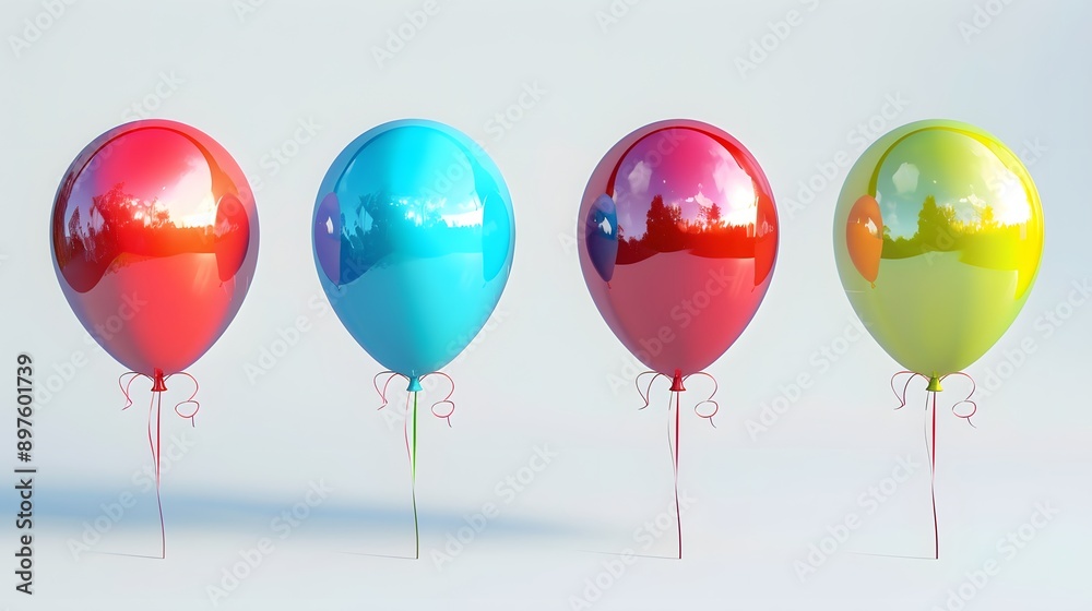 colorful balloons isolated on white background colorful balloons isolated on white background