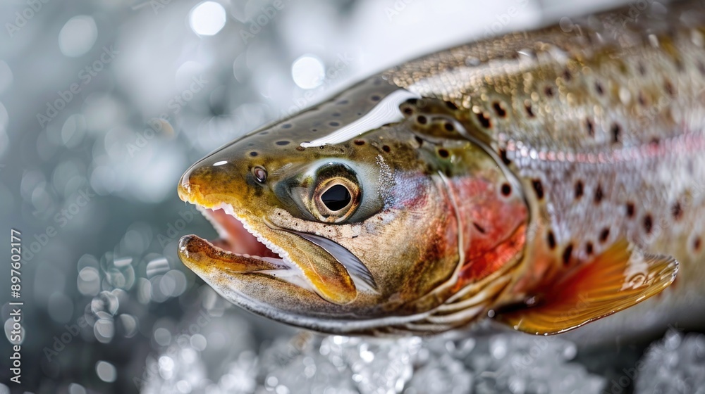 Close up shot of a Brook Trout's body Close up shot of a Brook Trout's body