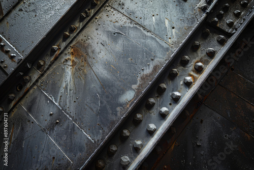 Wallpaper Mural The rugged and durable textures of metals used in industrial settings, like steel girders or aluminum sheets - Generative AI Torontodigital.ca