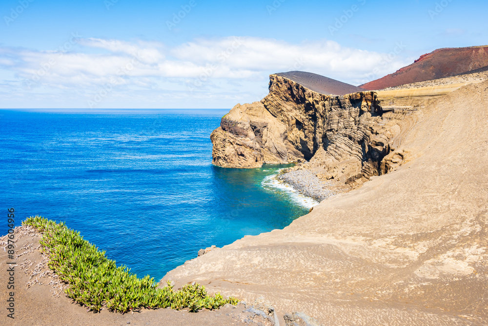 Amazing view of Capelinhos peninsula volcanic beach, Faial island, Azores, Portugal Amazing view of Capelinhos peninsula volcanic beach, Faial island, Azores, Portugal