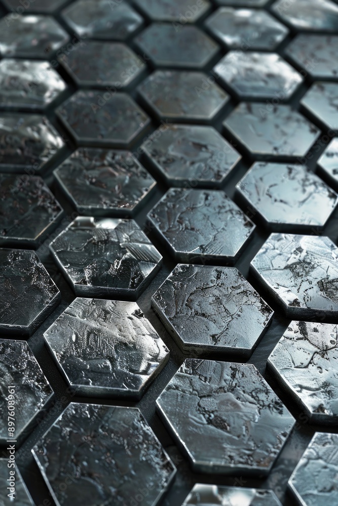 Black Tiled Floor Close Up Black Tiled Floor Close Up